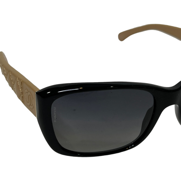 Chanel Square Sunglasses Brown Band Quilted Leather Gradient 5201-Q c.501/T3 - Picture 4 of 8